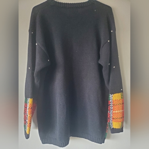 Rafella Vintage Handknitted Christmas Bear Sweater Size Medium - Picture 7 of 10